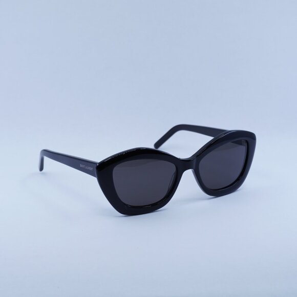 Saint Laurent SL68 001 Sunglasses Black Cat Eye Frame, Black Lenses main image 7